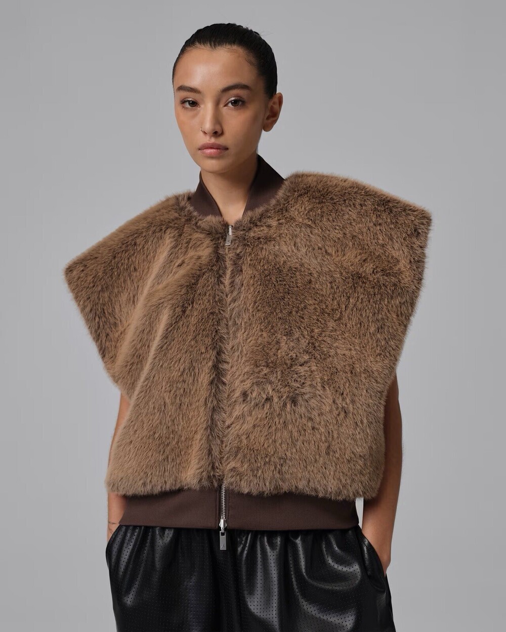 Size XS Women's Nike Air Jordan Reversible Faux Fur Reversible Jacket IO3045-237